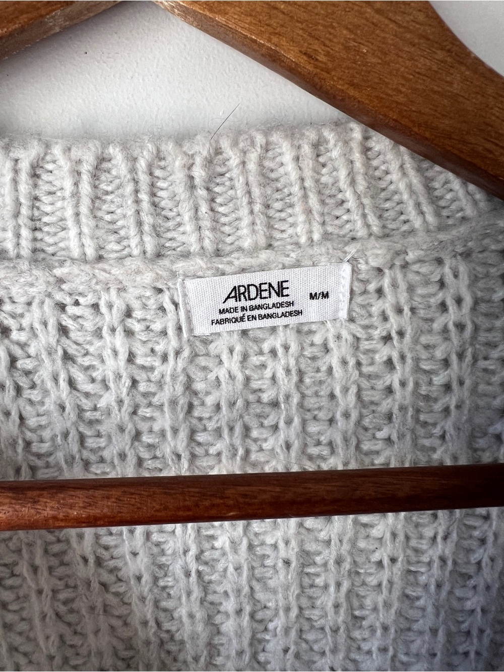 Ardene Heathered Light Gray Chunky Crew Sweater - Picture 4 of 6